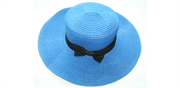 49-003 Blå sommer hat, perfekt til stranden, bryllup eller have festen.
